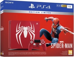 Console PS4 Slim - 1To - Edition Limitée Spiderman + Le Jeu Marvel's Spiderman