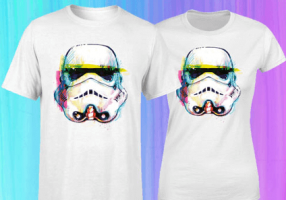 T-Shirt - Stormtrooper Paint Brush Art (Homme / Femme / Enfant - S à XXL)