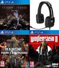 Wolfenstein 2 + L'Ombre de la Guerre + Dead Rising 4 Big Package + Casque-Micro Gaming Tritton Kunai (+2,50€ offerts)