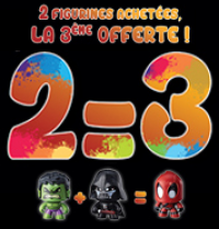 2 Figurines Mighty Muggs Achetées = la 3ème Offerte