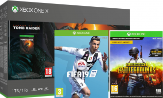 Console Xbox One X - 1To + Shadow of the Tomb Raider + FIFA19 + PUBG