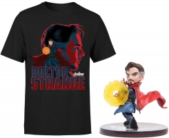T-Shirt - Avengers - Doctor Strange (Homme / Femme / Enfant - Taille S à XXL) + Figurine Q-Fig - Marvel - Doctor Strange