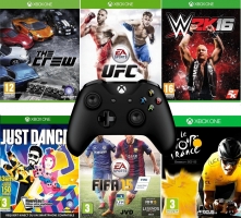 Manette pour Xbox One / PC + The Crew + UFC + WWE 2K16 + Just Dance 2015  + FIFA 15 + Tour De France 2015 + 2,45€ Offerts