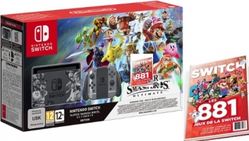 Console Nintendo Switch - Edition Super Smash Bros Ultimate + Le Jeu Super Smash Bros Ultimate + Guide des Jeux + 30€ Offerts