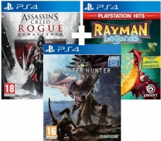 Plusieurs Packs de Jeux à Partir de 29,99€ - Exemple : Monster Hunter World + Assassin's Creed Rogue Remastered + Rayman Legends à 59,99€