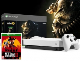 Console Xbox One X - 1To -  Edition limitée Robot White + Fallout 76 + Red Dead Redemption 2