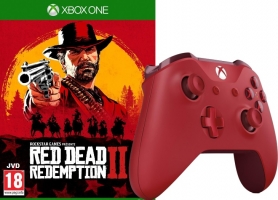 Manette pour Xbox One / PC (Rouge) + Red Dead Redemption 2 