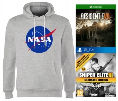 Sweat Geek + 1 Jeu au choix, exemple : Sweat Insignia NASA + Resident Evil 7