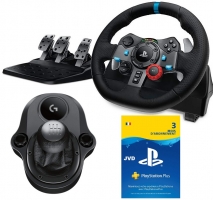 Volant - Logitech G29 + Pedalier + Boite de Vitesse - Driving Force Shifter + Abonnement Playstation Plus de 3 Mois