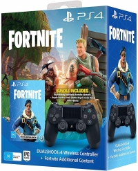 Manette DualShock 4 (Noire - V2) +  Skin - Royal Bomber et 500 V-Bucks Pour Fortnite (DLC)