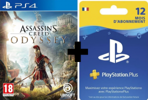 Abonnement Playstation Plus de 12 Mois + Assassin's Creed Odyssey