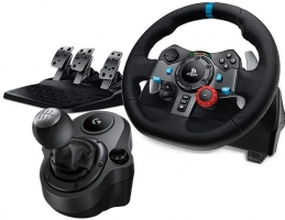 Volant de Course - Logitech G29 + Pédalier + Levier de Vitesse Logitech pour Volant G29/G920