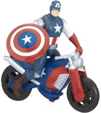Figurine - Marvel Avengers - Captain America et sa Moto - Hasbro (15cm)