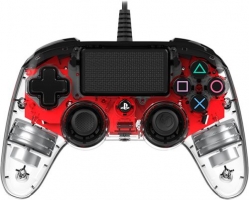Manette pour PS4 - Nacon Lumineuse (Rouge) - Filaire