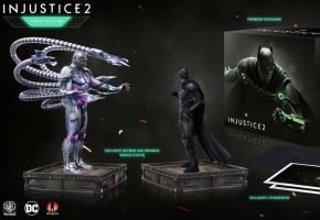Collector - Injustice 2 : The Versus Collection - Figurines Batman + Brainiac (23cm / 28cm) + Lithographie Edition Limitée (sans jeu)