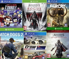 South Park : L'annale du Destin / Assassin's Creed Rogue : Remastered / Assassin's Creed : The Ezio Collection / Far Cry Primal - Spéciale Edition / Watch Dogs 2...