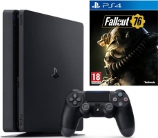 Console PS4 Slim - 1To (Reconditionné à Neuf) + Fallout 76