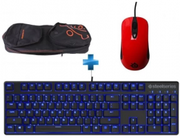 Clavier mécanique SteelSeries Apex M400 + Souris Kinzu V3 + Sacoche de transport