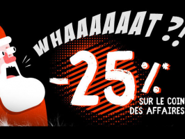 -25 % sur le coin des affaires