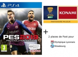 PES 2019 + 2 Places de Foot pour les Quarts de la Coupe de la Ligue : Olympique Lyonnais / Strasbourg -  As Monaco / Rennes - Bordeaux / Le Havre Athletic Club