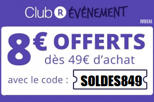 Soldes d'hiver 2019 :  8 € offerts dès 49 € d'achat