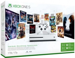 Console Xbox One S - 1To + Abonnement de Xbox Live & Game Pass de 3 Mois