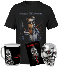 T-Shirt Terminator (Homme / Femme - Taille S à 5XL) + Porte-Clefs + Mug + Endo Skull