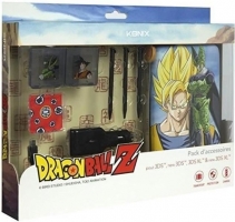 Pack d'Accessoires Dragon Ball Z - Konix pour 3DS  : Sacoche de Transport + Dragonne + Chargeur Allume-Cigare + Cordon de Charge USB + 3 stylets + 3 boîtes de jeux + 3 films de protection écran + 1 c