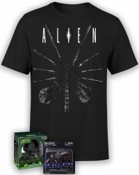 T-Shirt Alien (Homme / Femme - Taille S à 5XL) + Figurine Dorbz - Alien + Figurines - Alien Isolation - Amanda Ripley et Alien