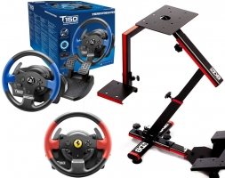 Volant Thrustmaster T150 Force Feedback ou T150 Ferrari Edition + Support Wheel Stand Evo 69 DB