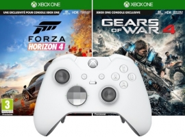Manette Elite pour Xbox One / PC - Edition Spéciale Blanche + Forza Horizon 4 + Gears of War 4