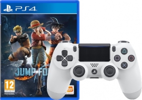 Manette DualShock 4 - Glacier White (V2) + Jump Force