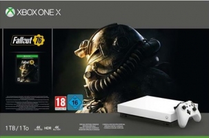 Console Xbox One X - 1To -  Edition limitée Robot White + Fallout 76