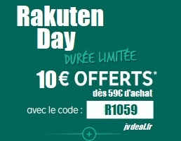 10€ offerts dès 59€ d'achat