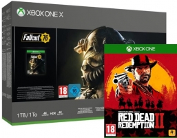Console Xbox One X - 1To - Edition limitée Robot White + Fallout 76 + Red Dead Redemption 2