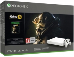 Console Xbox One X - 1To -  Edition limitée Robot White + Fallout 76