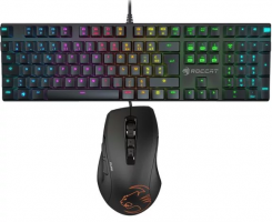 Clavier mécanique Roccat Suora FX RGB + Souris Kone Pure SEL (5 000 DPI - 7 boutons)