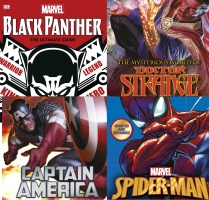 4 Guides Collector Marvel (200 pages) : Spider-Man , Docteur Strange, Captain America et Black Panther