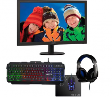 Ecran Pc Gamer Philips 27'' LED 273V5LHSB/00 + Clavier + Souris rétroéclairé + Casque Micro Gamer + Tapis de souris