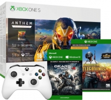 Console Xbox One S - 1To + 2ème Manette + Anthem - Legion of Dawn Edition + Gears of War 4 + PUBG