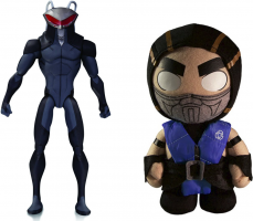 Peluche Mortal Kombat Subzero ou Figurine Black Manta Aquaman 15 cm