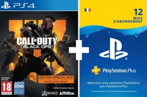Call of Duty Black OPS 4 - Spécialiste Edition + Abonnement PlayStation Plus de 12 Mois