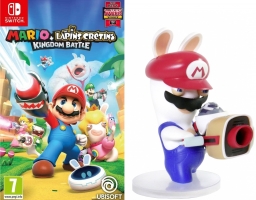 Mario + The Lapins Crétins Kingdom Battle + Figurine Mario / Luigi / Peach / Yoshi (8cm)