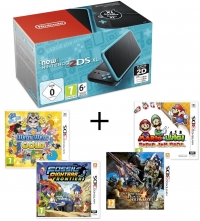 Console New 2DS XL (Blanche/Orange ou Turquoise) + Warioware Gold + Monster Hunter 4 Ultimate + Mario Paper Jam + Fossil Fighter