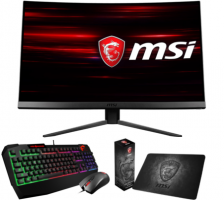 Pack MSI : Ecran 27'' LED MAG271C + Clavier à membrane GK40 + Souris Clutch GM10 + Tapis de souris