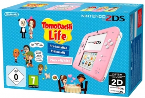 Console Nintendo 2DS (Rose / Blanc) + Tomodachi Life + 30€ Offerts
