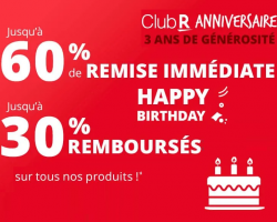 Jusqu'à 30% remboursés sur tout le site