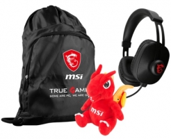 MSI Loot Box : Sac + Casque gamer + Peluche