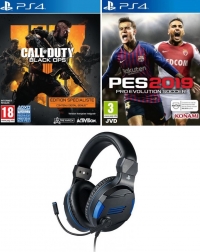 Micro-Casque - BigBen - Stéréo Headset + Call of Duty Black OPS 4 - Spécialiste Edition + PES 2019