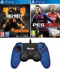 Manette Filaire - Plap (coloris au choix)  + Call of Duty Black OPS 4 - Spécialiste Edition + PES 2019